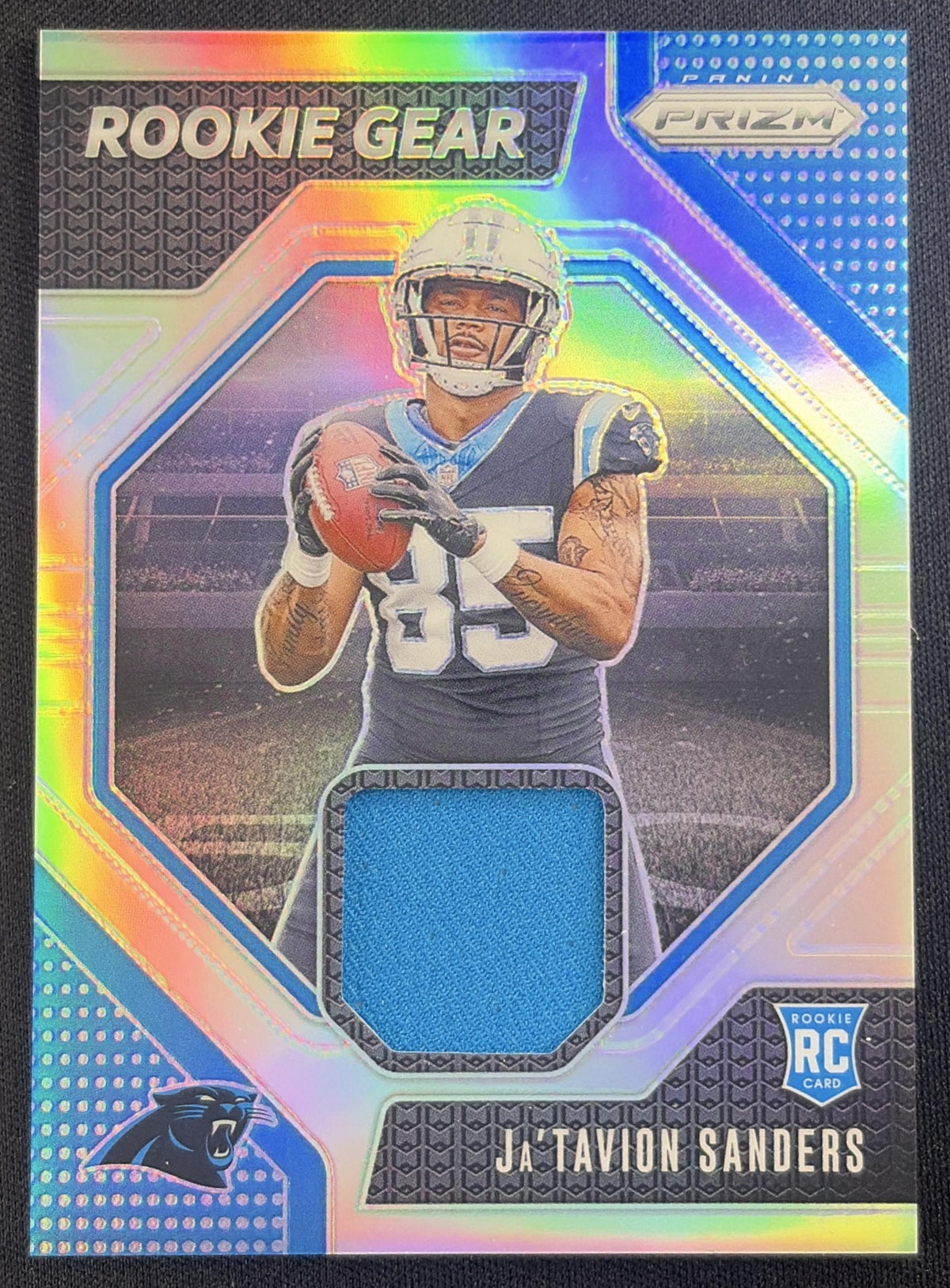 Ja'Tavion Sanders 2024 Panini Prizm Rookie Gear Panthers