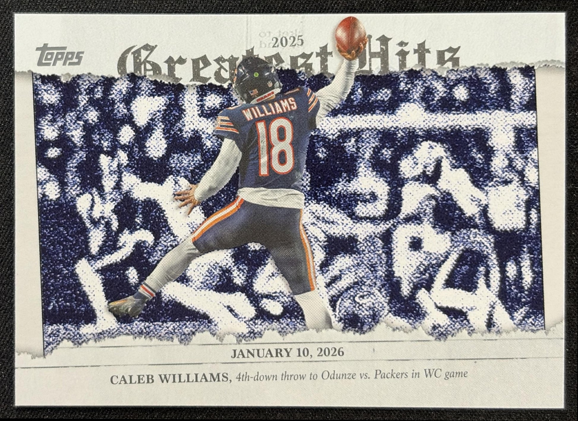 Caleb Williams 2026 Topps 2025 Greatest Hits Bears front