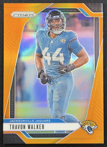 Travon Walker 2024 Panini Prizm Orange /249 Jaguars front