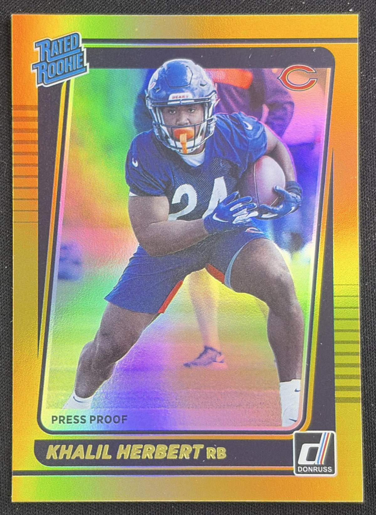 Khalil Herbert 2021 Panini Donruss Press Proof Premium Bears