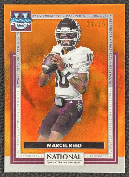 Marcel Reed 2026 Topps NSCC Collection Bowman U Chrome Orange Refractor /25 Default Title Sports Trading Cards