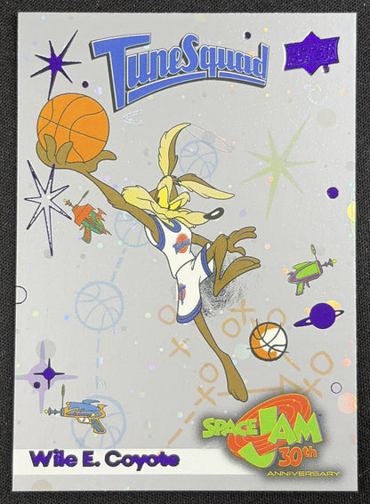 Wile E. Coyote 2026 Upper Deck Space Jam 30th Anniversary Cosmos Purple Sports Trading Card