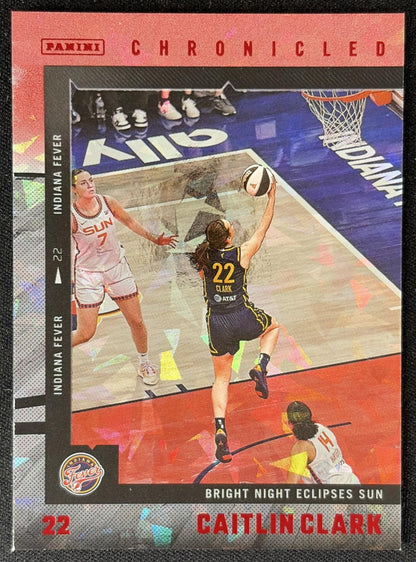 Caitlin Clark 2025 Panini Chronicled WNBA Red Cracked Ice Fever 27