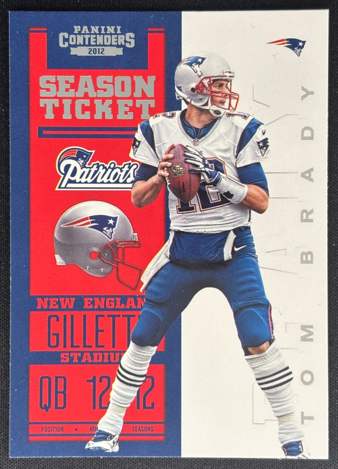 Tom Brady 2012 Panini Contenders Patriots Sports Trading Cards