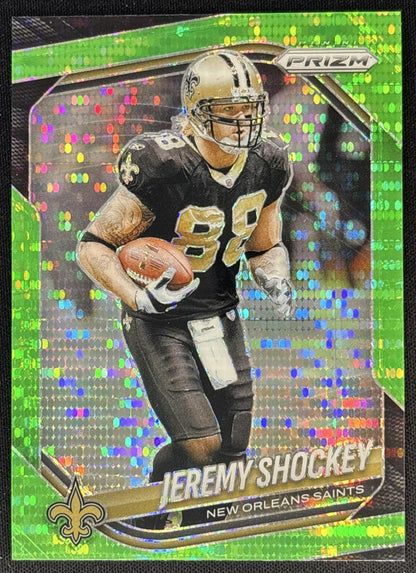 Jeremy Shockey 2025 Panini Prizm Neon Green Pulsar Saints