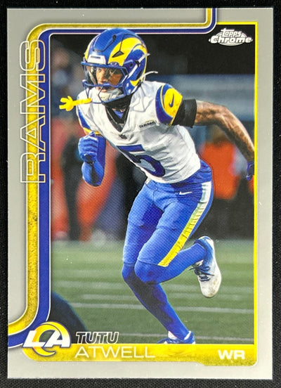 Tutu Atwell 2025 Topps Chrome Rams Default Title Sports Trading Cards