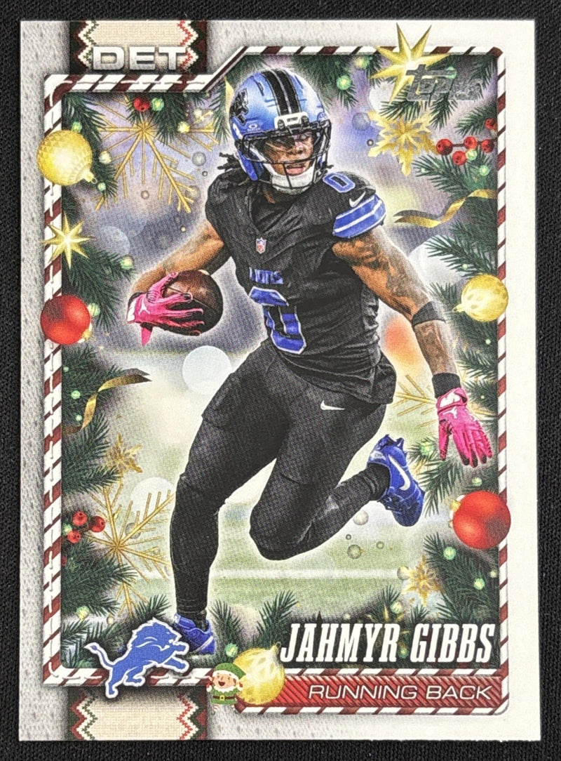 Jahmyr Gibbs 2026 Topps Holiday Hidden Elf Lions