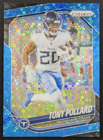 Tony Pollard 2025 Panini Prizm No Huddle Blue /125 Titans Tennessee Titans
