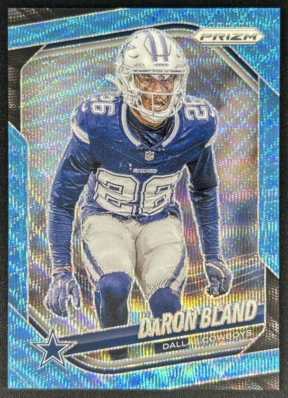 DaRon Bland 2025 Panini Prizm Blue Wave /230 Cowboys Front