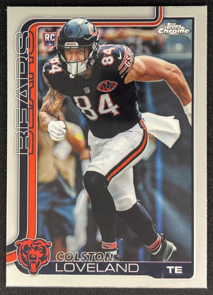 Colston Loveland 2025 Topps Chrome Rookie Bears Sports Trading Cards