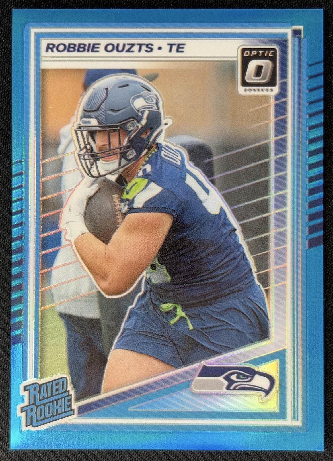 Robbie Ouzts 2025 Panini Donruss Optic Rated Rookie Aqua Prizm /349 Seahawks Default Title Sports Trading Cards