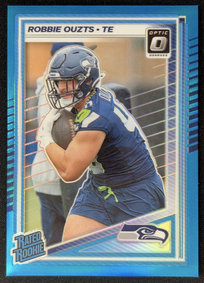 Robbie Ouzts 2025 Panini Donruss Optic Rated Rookie Aqua Prizm /349 Seahawks Default Title Sports Trading Cards