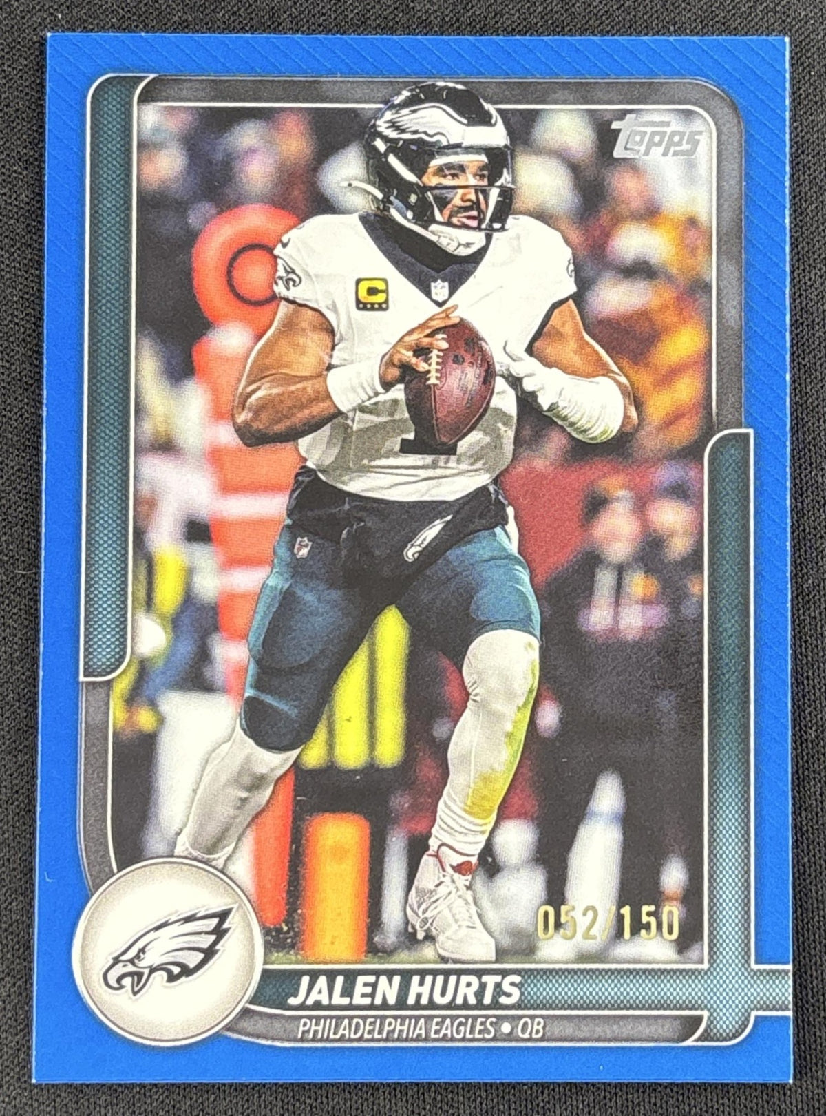 Jalen Hurts 2026 Topps The Collection Blue Foil /150 Eagles Sports Trading Card