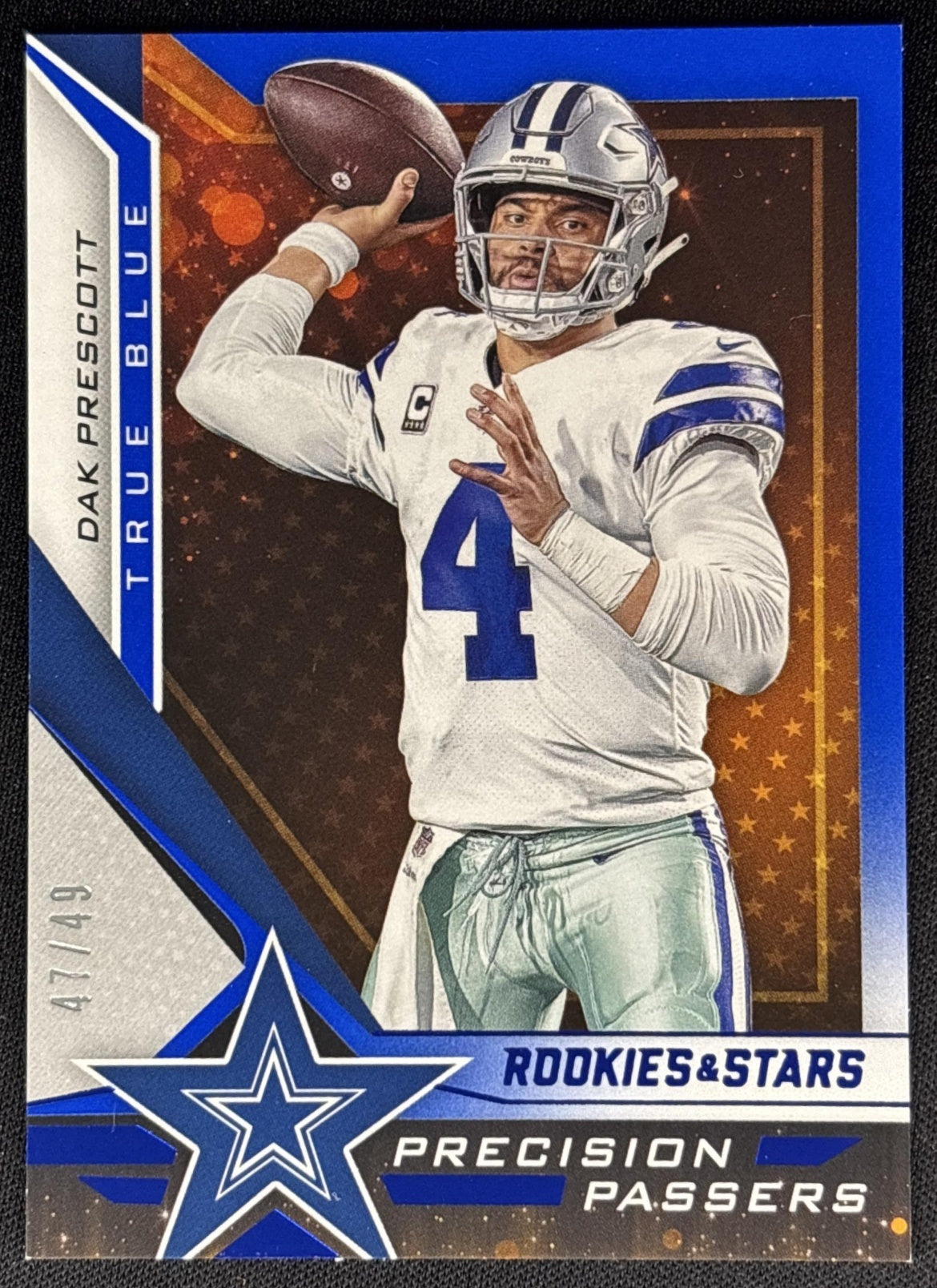 Dak Prescott 2019 Panini Rookies & Stars Precision Passers True Blue /49 Cowboys