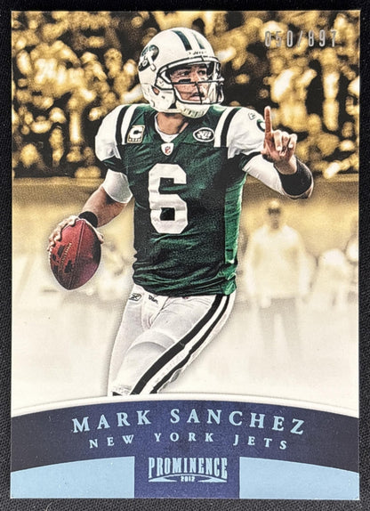 Mark Sanchez 2012 Panini Prominence /897 Jets front