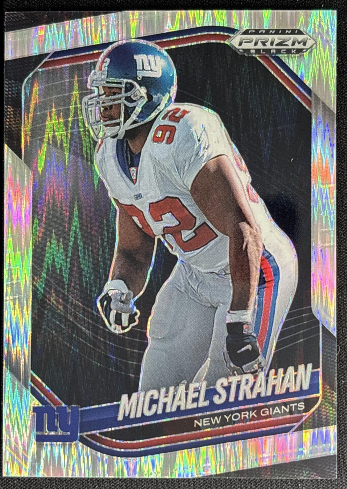 Michael Strahan 2025 Panini Prizm Black Skewed /249 Giants