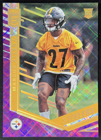 Marcus Allen 2018 Panini Donruss Elite Purple /99 Steelers front