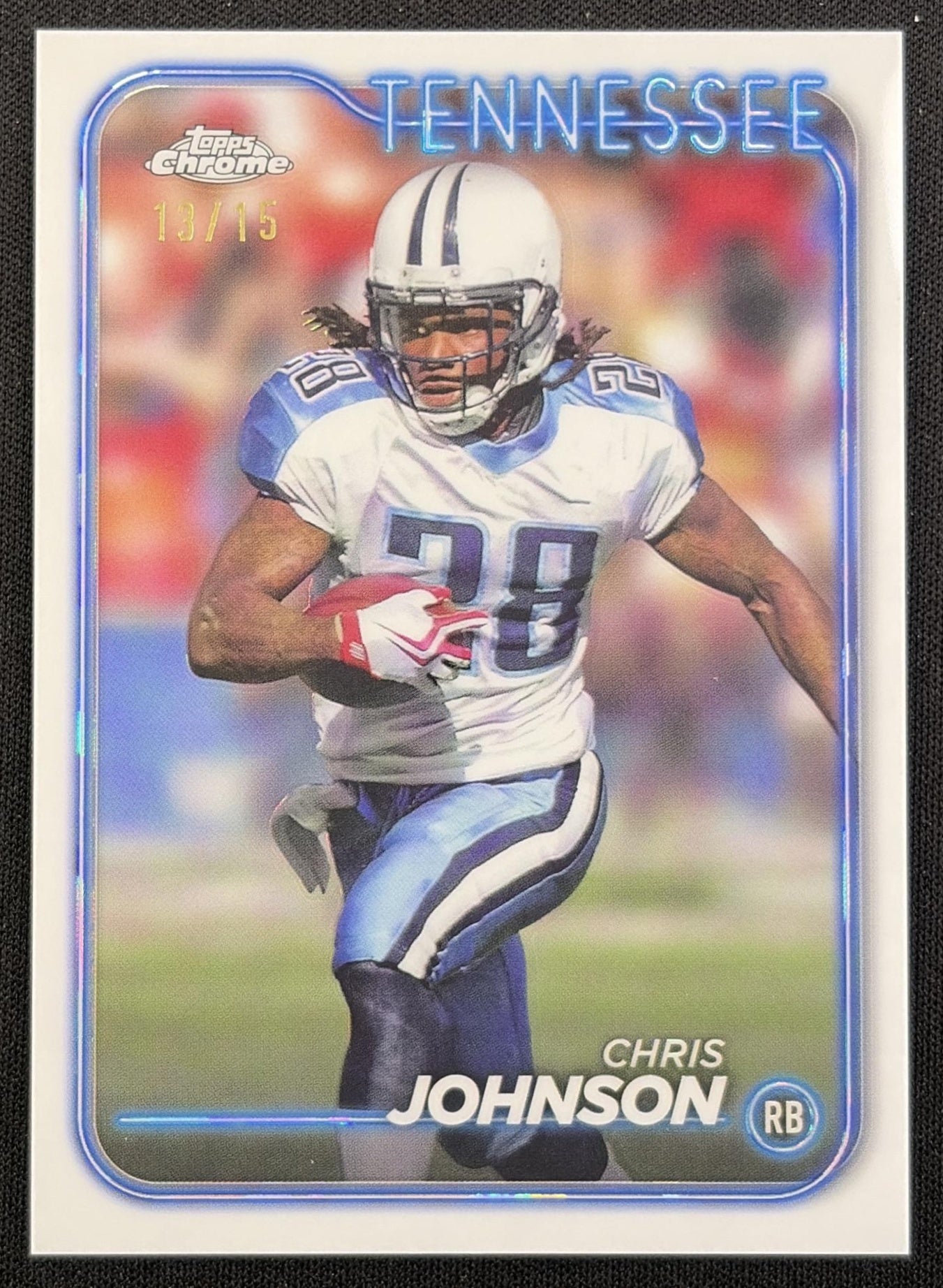 Chris Johnson 2024 Topps Chrome White Refractor /15 Titans Tennessee Titans