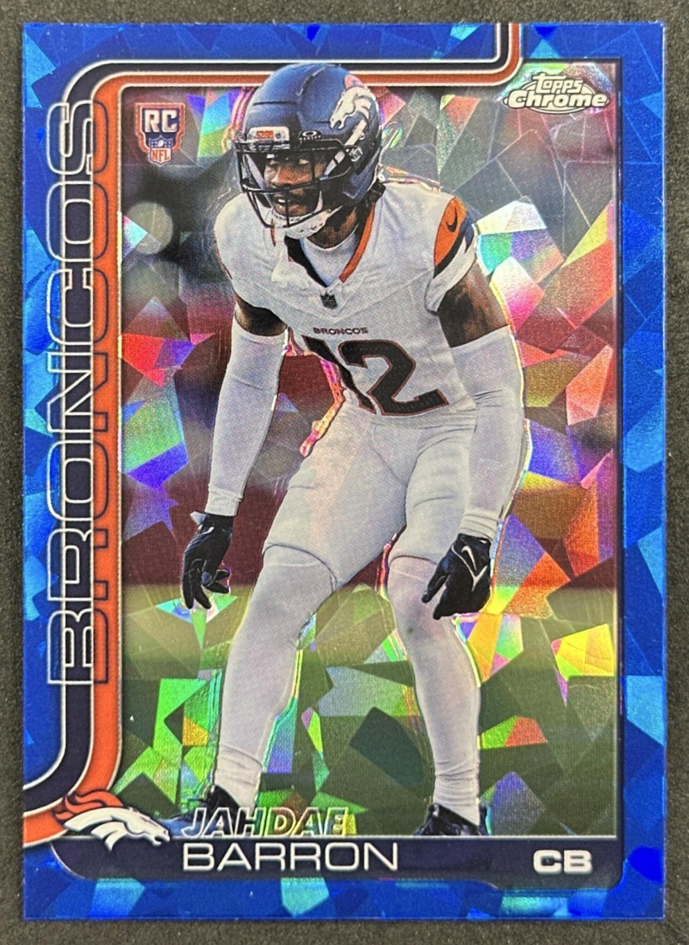 Jahdae Barron 2025 Topps Chrome Sapphire Broncos