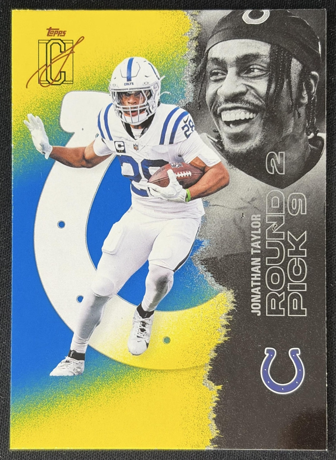 Jonathan Taylor 2025 Topps Signature Class Veteran Blue & Yellow Foil Colts Sports Trading Cards
