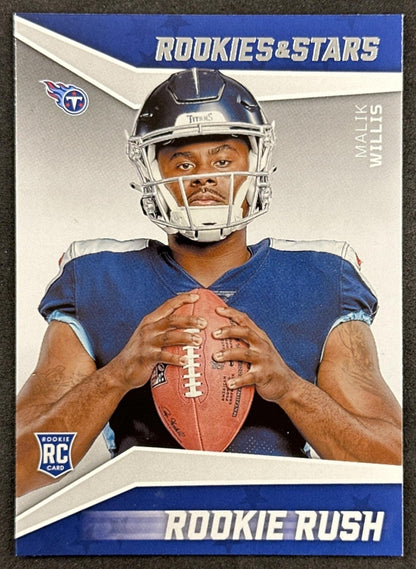 Malik Willis Rookie Rush 2022 Rookies & Stars Titans Dolphins front sports trading card