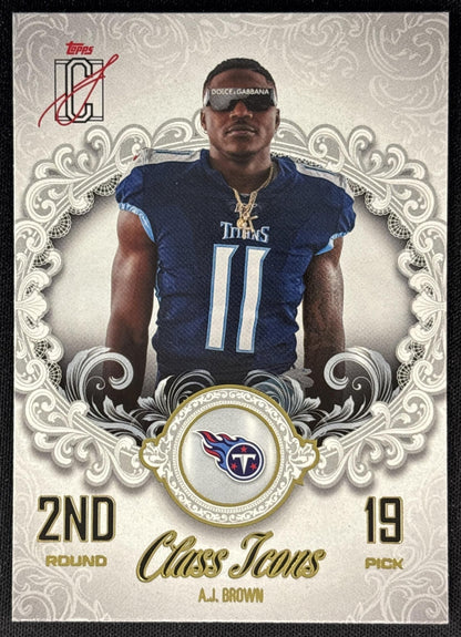 A.J. Brown 2025 Topps Signature Class Icons Titans Sports Trading Cards