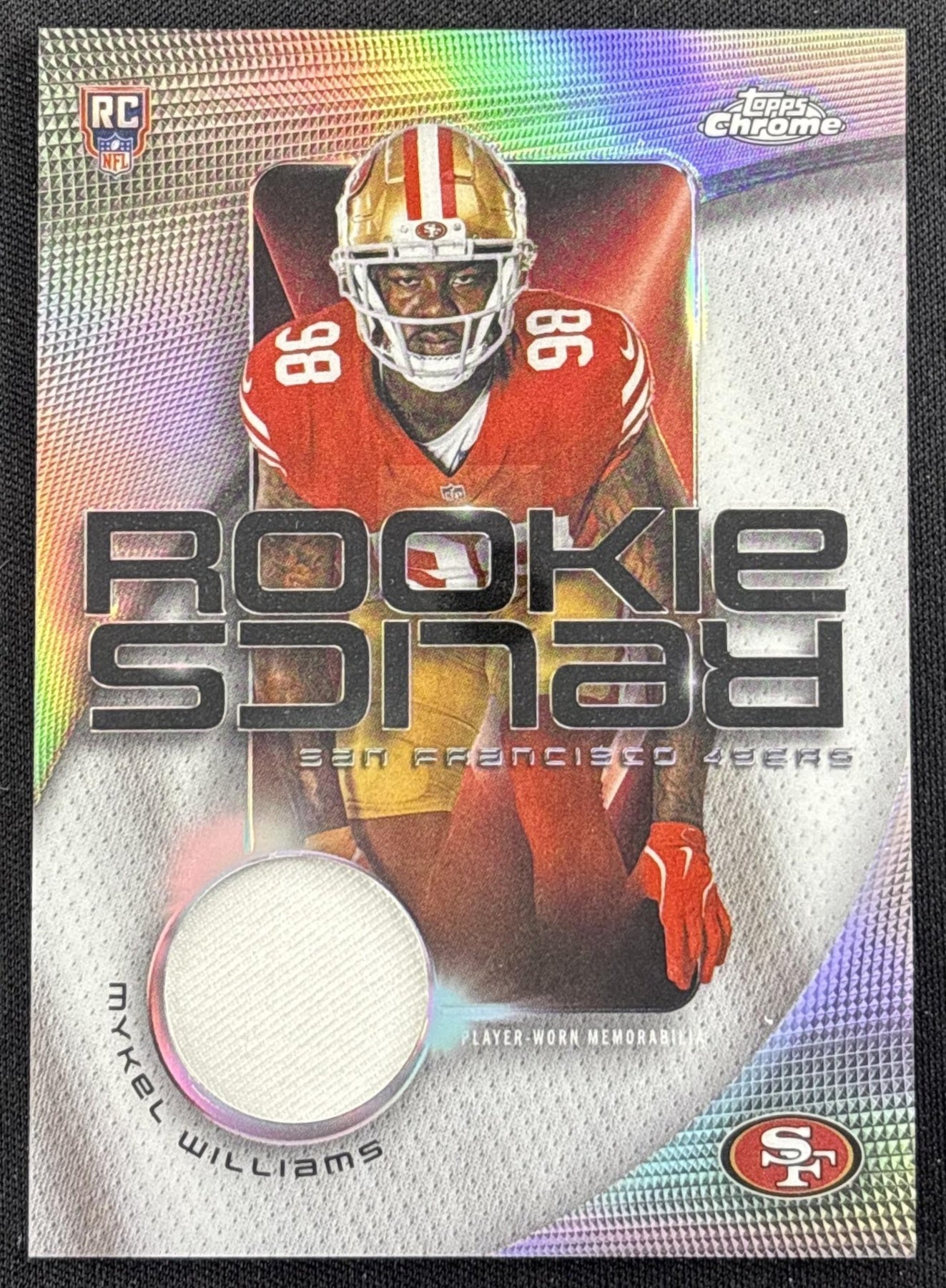 Mykel Williams 2025 Topps Chrome Rookie Relics 49ers