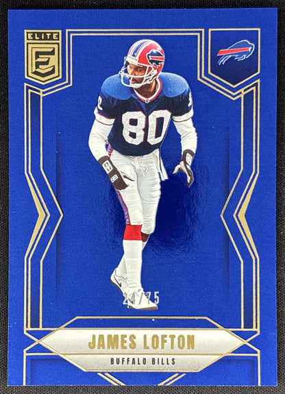 James Lofton 2025 Panini Donruss Elite Blue /75 Bills Sports Trading Cards