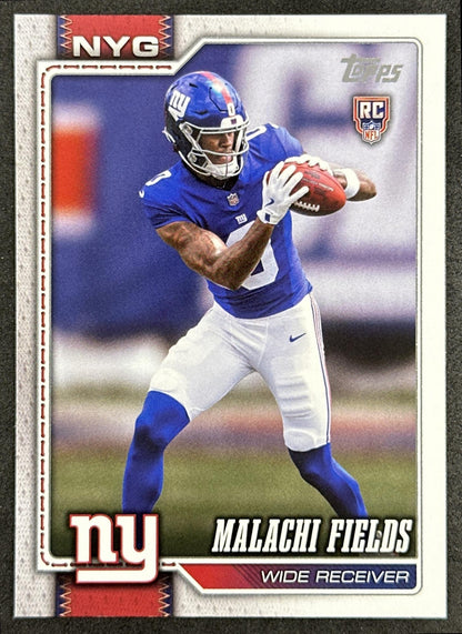Malachi Fields 2026 Topps Flagship Rookie Giants Sports Trading Card