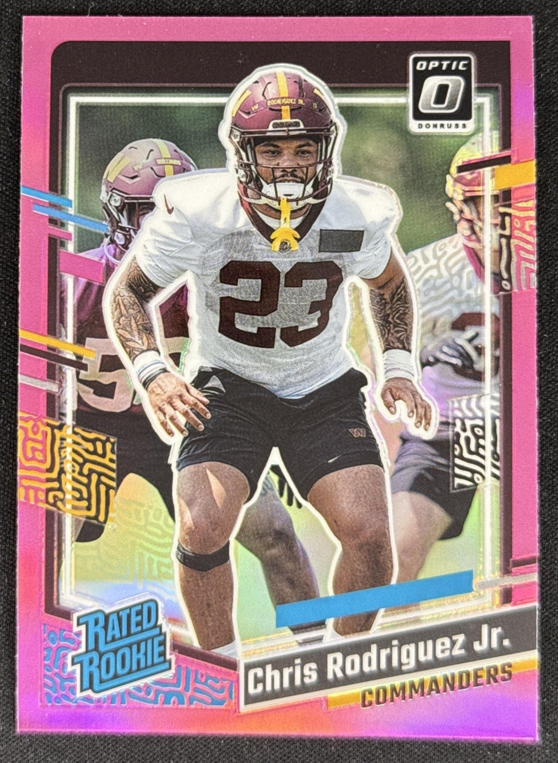 Chris Rodriguez Jr. 2023 Donruss Optic Rated Rookie Preview Pink Prizm Commanders Default Title Sports Trading Card