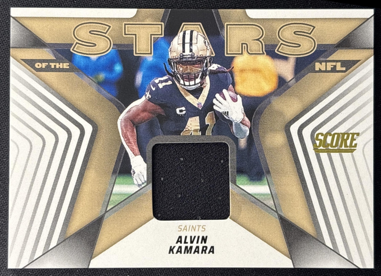 Alvin Kamara 2025 Panini Score Stars of the NFL Jersey Saints Sports Trading Cards