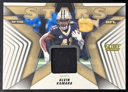 Alvin Kamara 2025 Panini Score Stars of the NFL Jersey Saints Sports Trading Cards