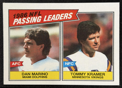 Dan Marino Tommy Kramer 1987 Topps Dolphins