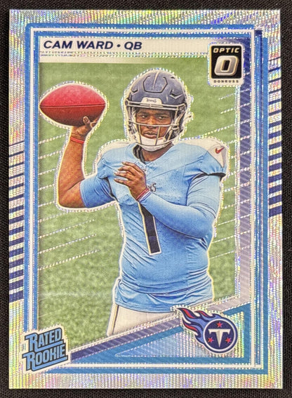 Cam Ward 2025 Panini Donruss Optic Rated Rookie Wave Prizm /300 Titans