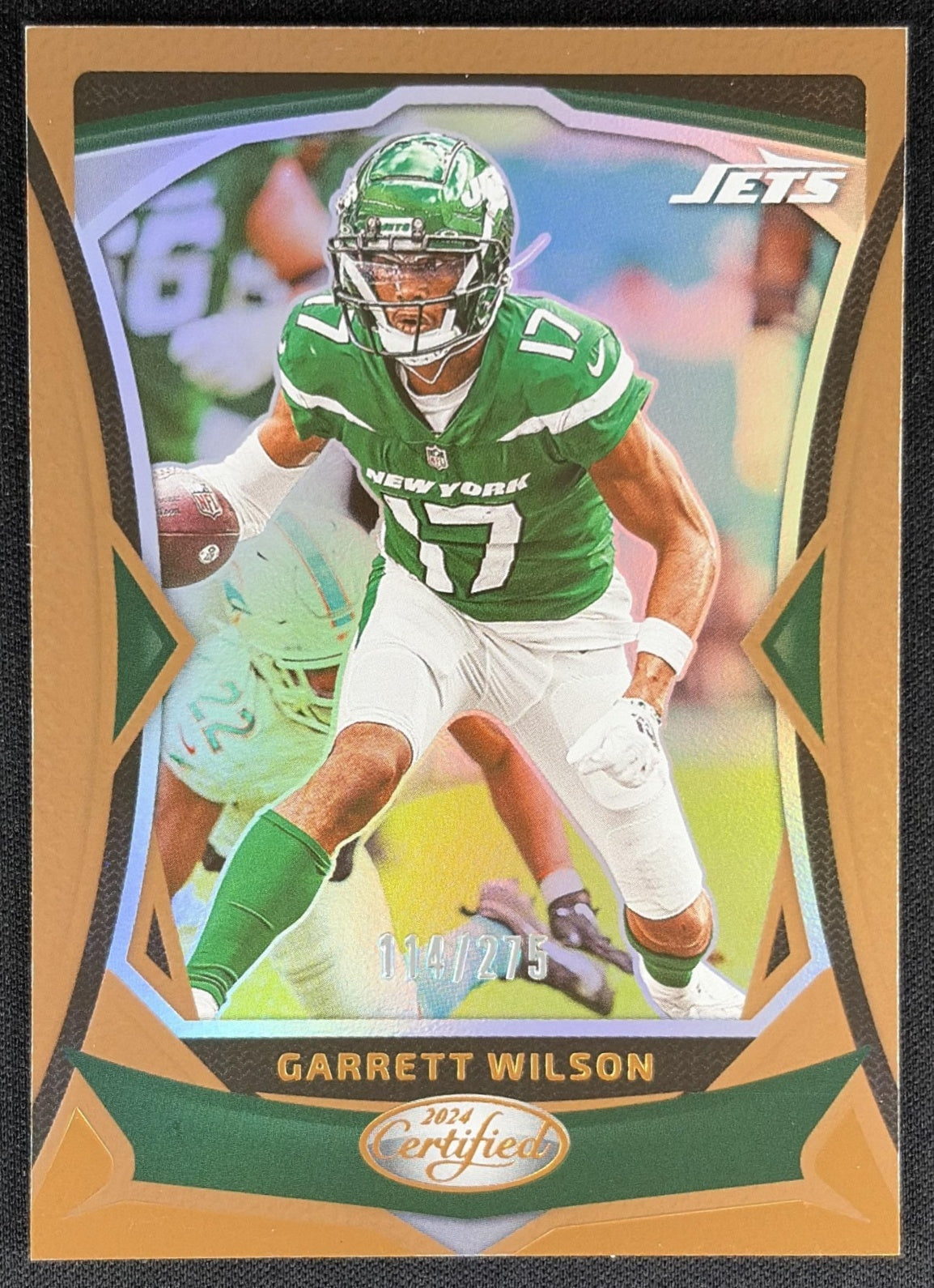 Garrett Wilson 2024 Panini Certified Bronze Mirror /275 Jets