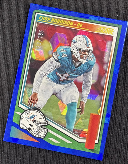 Chop Robinson 2025 Panini Score Cubic /185 Dolphins