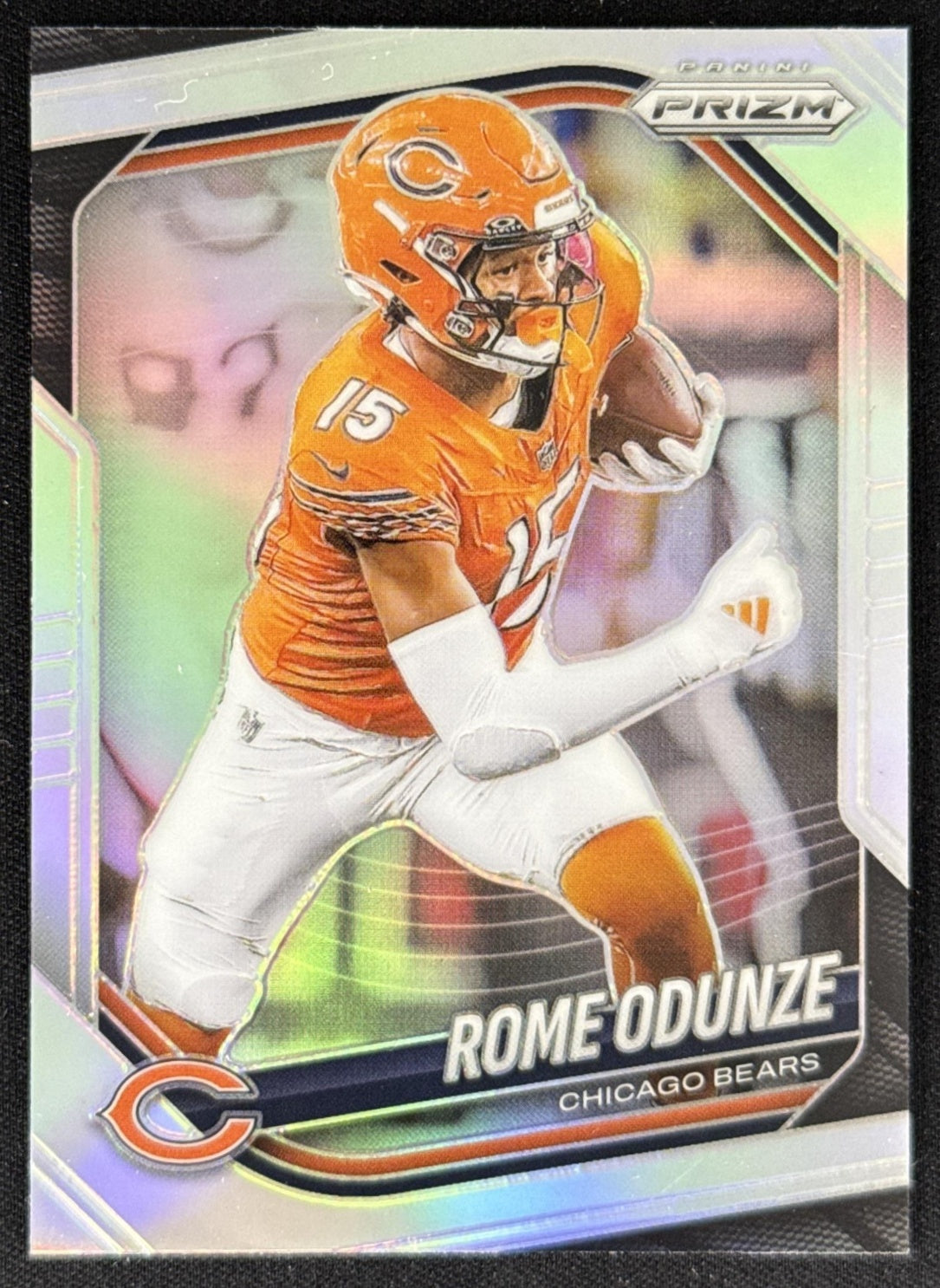 Rome Odunze 2025 Panini Prizm Silver Bears Sports Trading Card