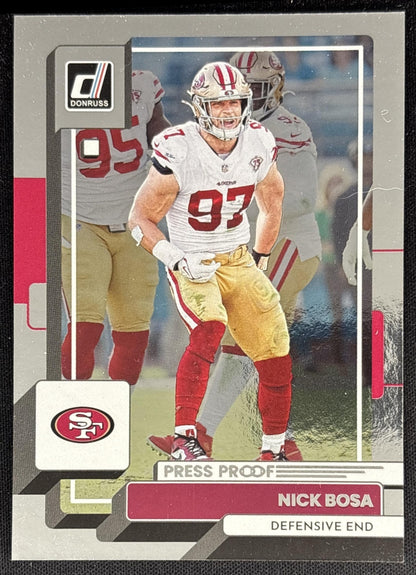 Nick Bosa 2022 Panini Donruss Silver Press Proof /100