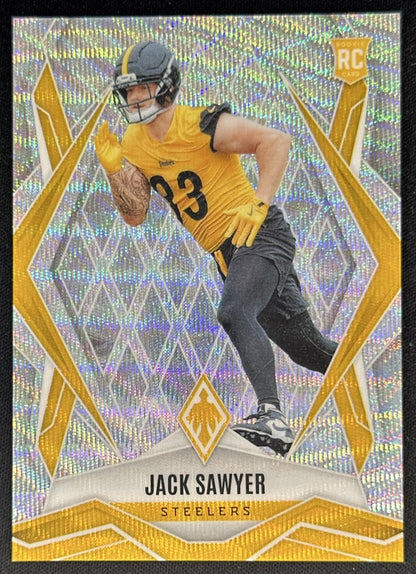 Jack Sawyer 2025 Panini Phoenix Wave Prizm /199 Steelers Sports Trading Cards