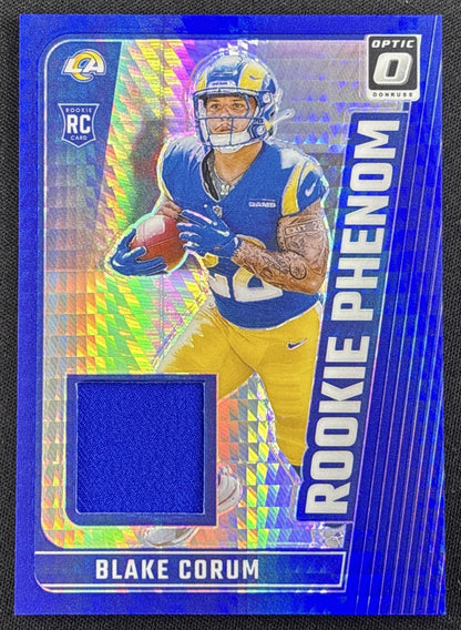 Blake Corum 2024 Panini Donruss Optic Rookie Phenoms Blue Hyper Rams