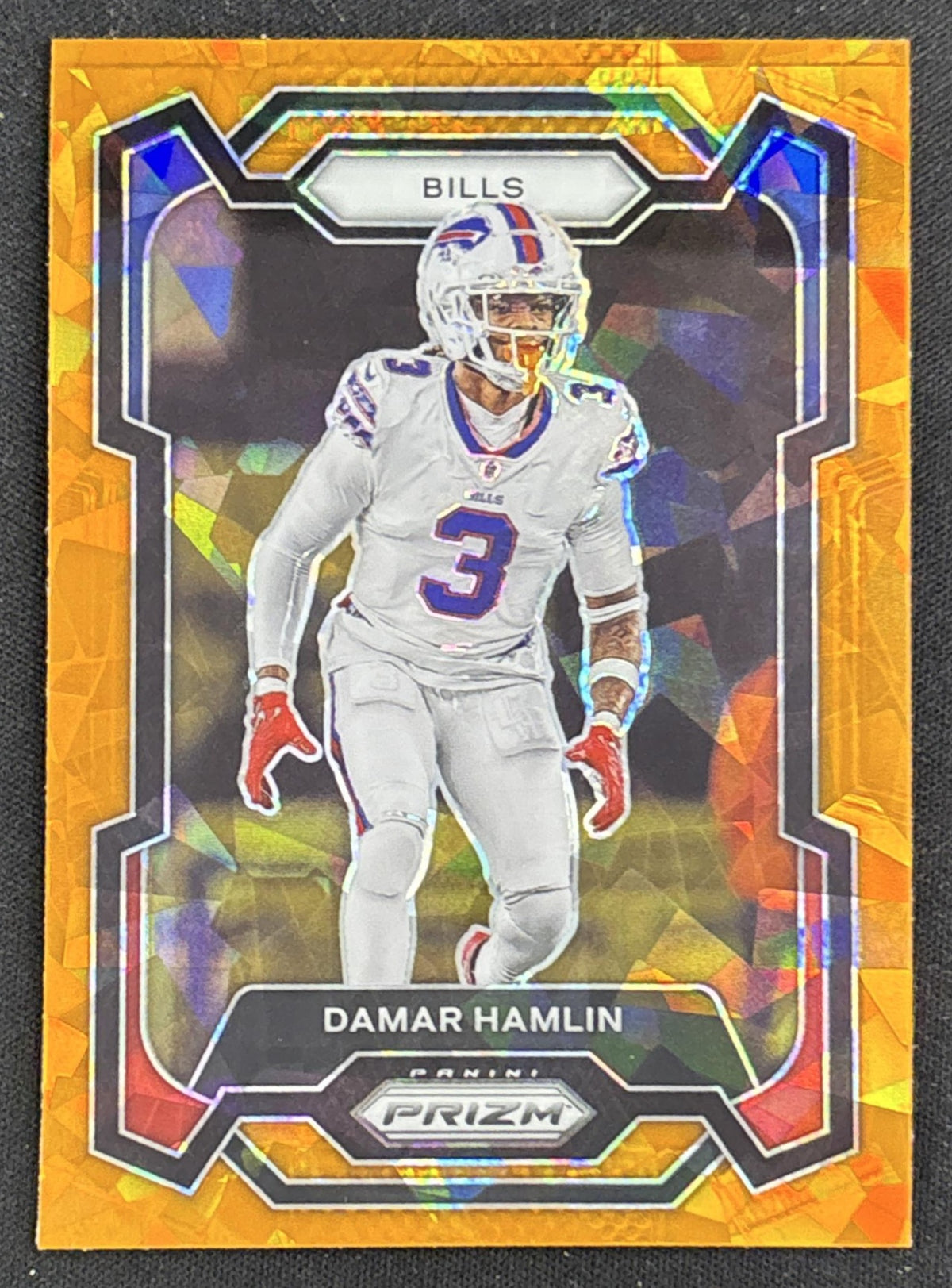 Damar Hamlin 2023 Panini Prizm Orange Ice Bills