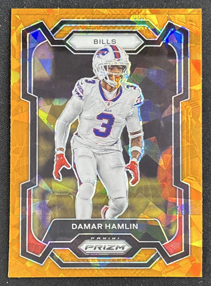 Damar Hamlin 2023 Panini Prizm Orange Ice Bills