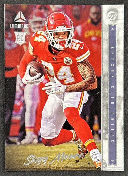Skyy Moore 2022 Panini Chronicles Luminance Update Rookies Chiefs
