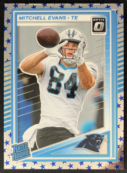 Mitchell Evans 2025 Panini Donruss Optic Rated Rookie Stars Prizm Panthers Football