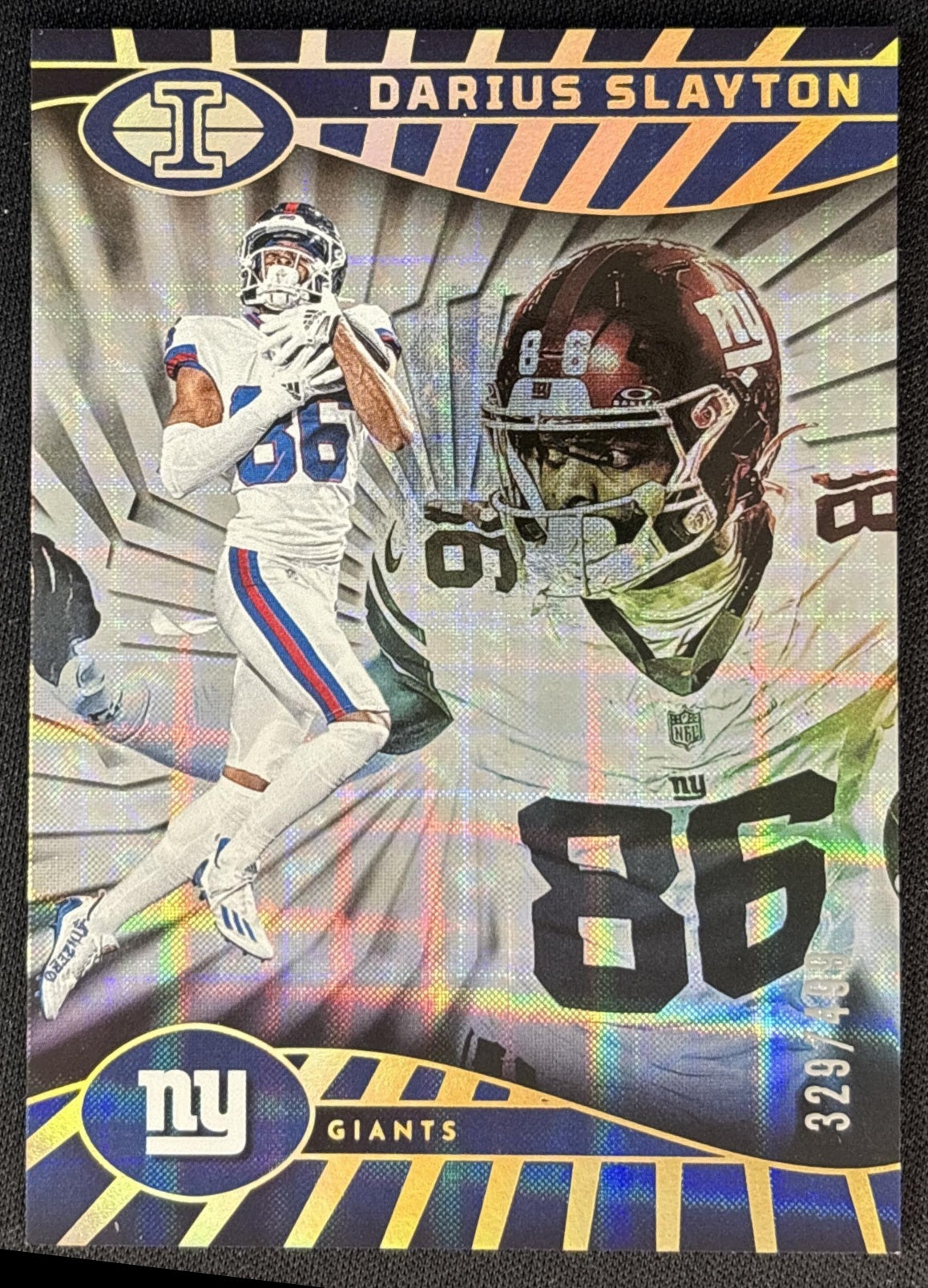 Darius Slayton 2024 Panini Illusions Mirrored Trophy Collection /499 Giants