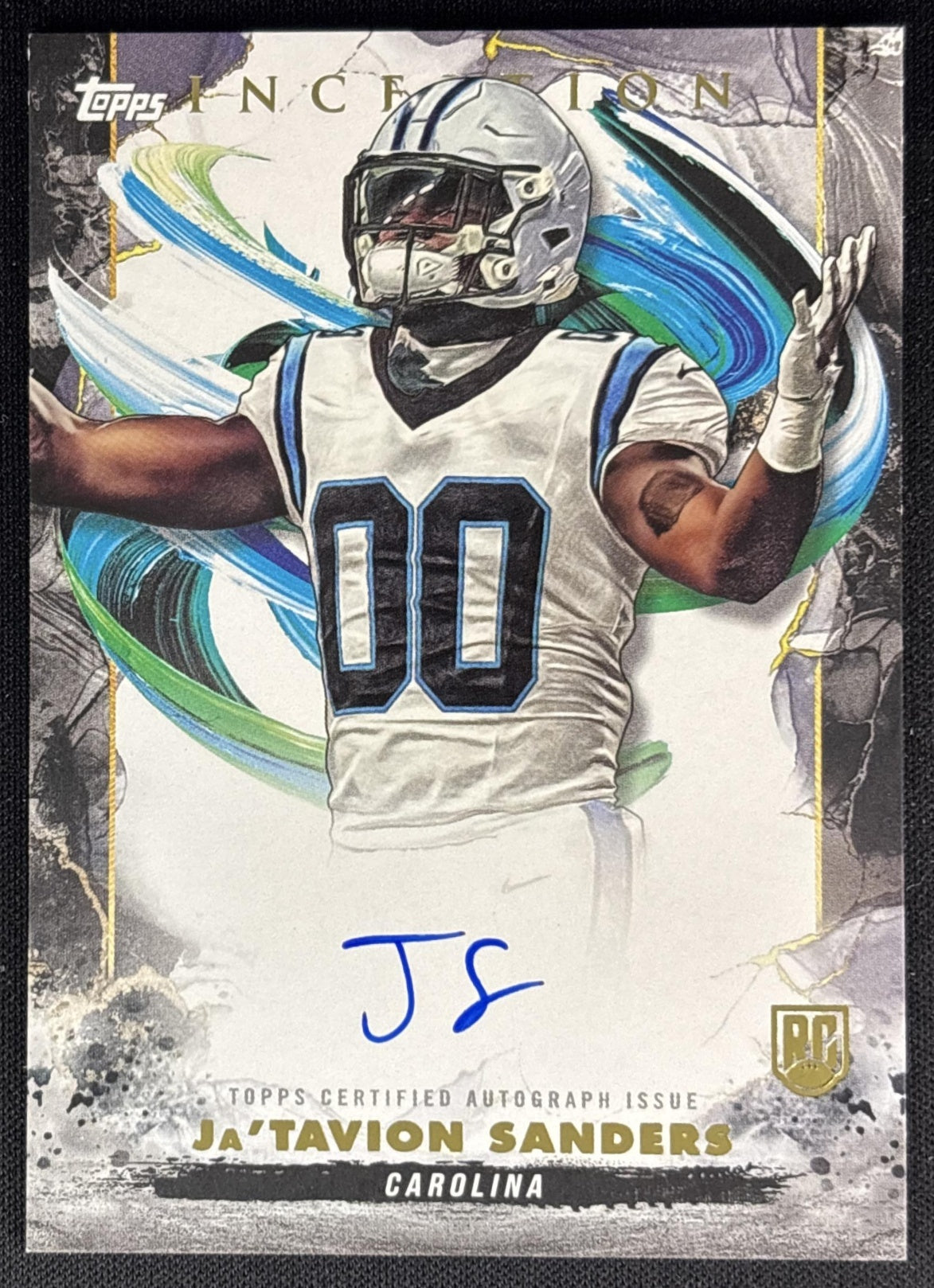 Ja'Tavion Sanders 2024 Topps Inception Rookie Auto Panthers Sports Trading Cards