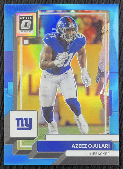 Azeez Ojulari 2022 Panini Donruss Optic Aqua /299 Giants