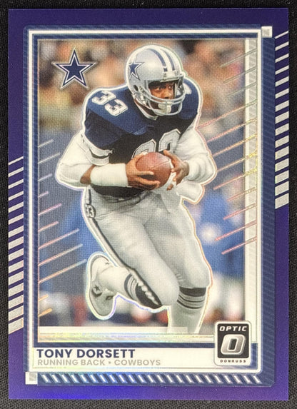 Tony Dorsett 2025 Panini Donruss Optic Purple Prizm /60 Cowboys Default Title Sports Trading Cards
