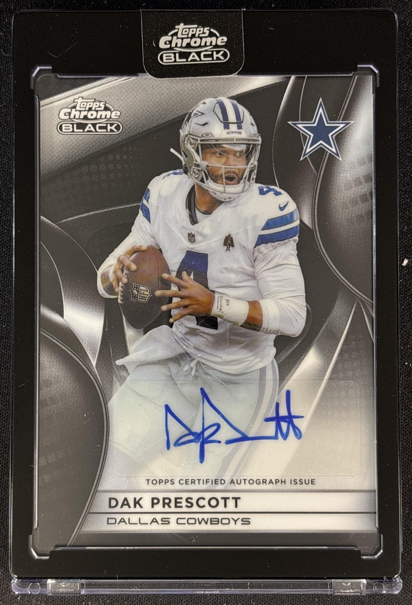 Dak Prescott 2025 Topps Chrome Black Auto Cowboys