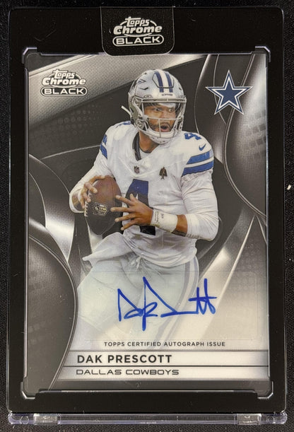 Dak Prescott 2025 Topps Chrome Black Auto Cowboys